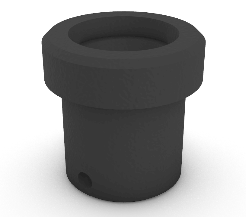 Close-up of corrosion-proof 3D-printed terminal end for rope constrictor upgrade