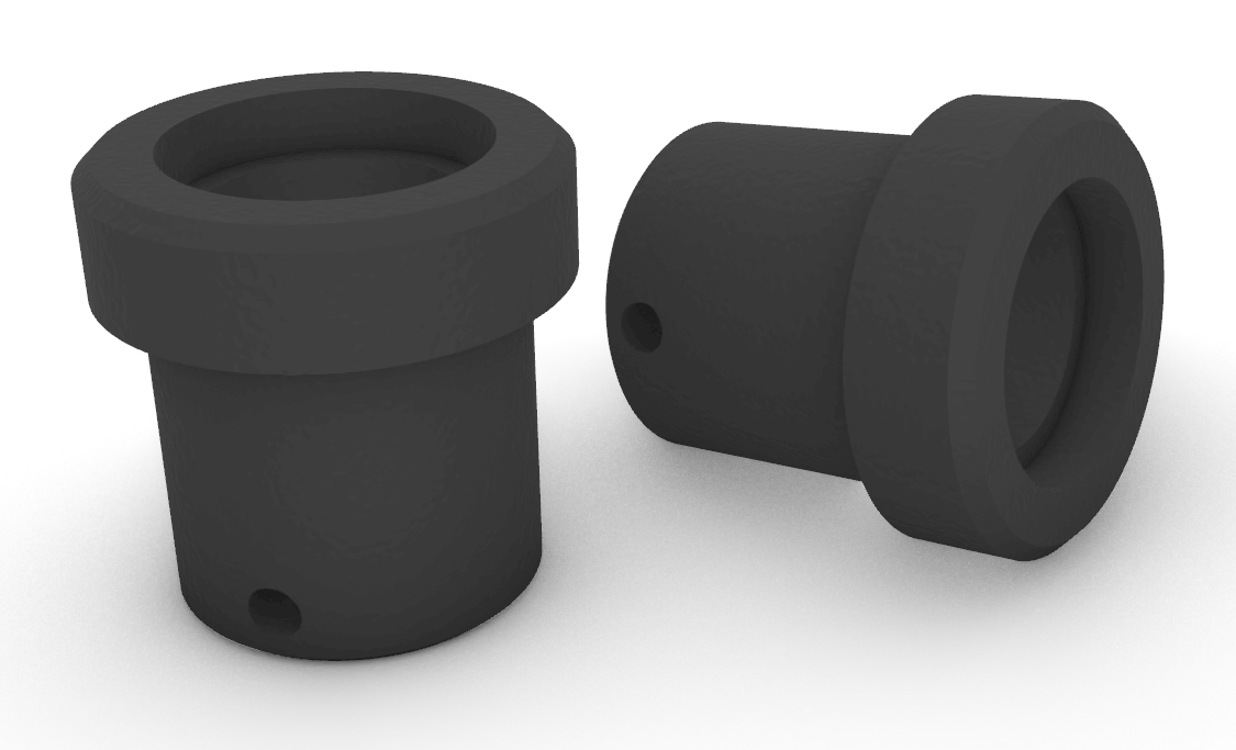 Set of two 8mm constrictor terminal ends made from corrosion-resistant polymer for offshore rope systems